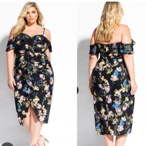 City Chic Honeysuckle Dress Size L/20